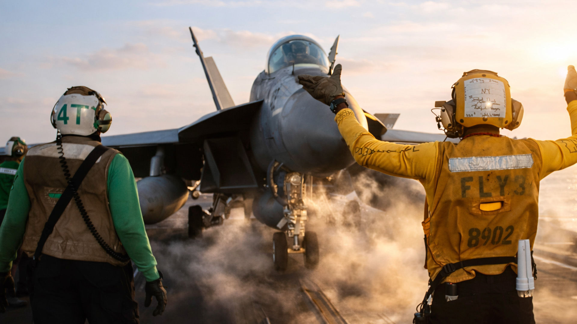 USS Abraham Lincoln conducts flight operations in the Middle East