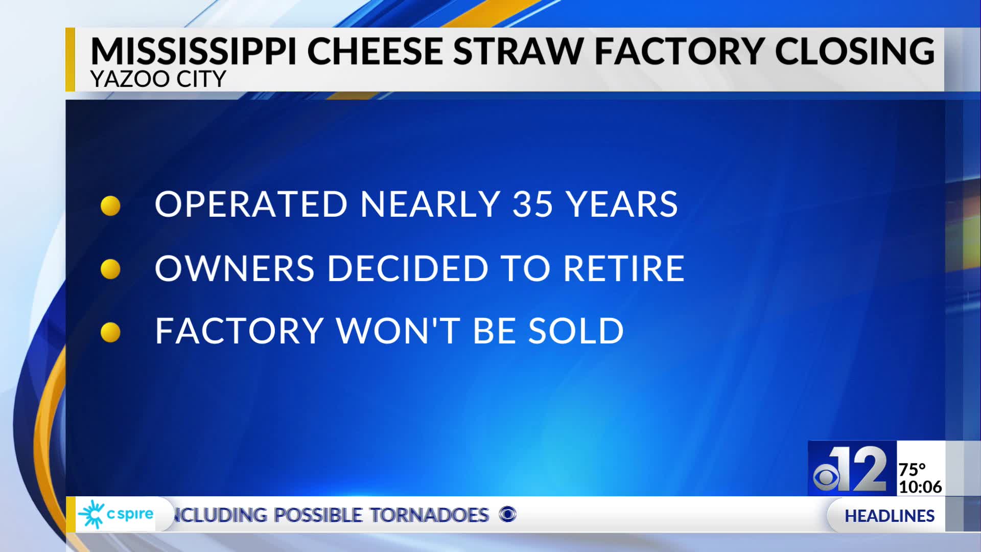 Mississippi Cheese Straw Factory closing after nearly 35 years