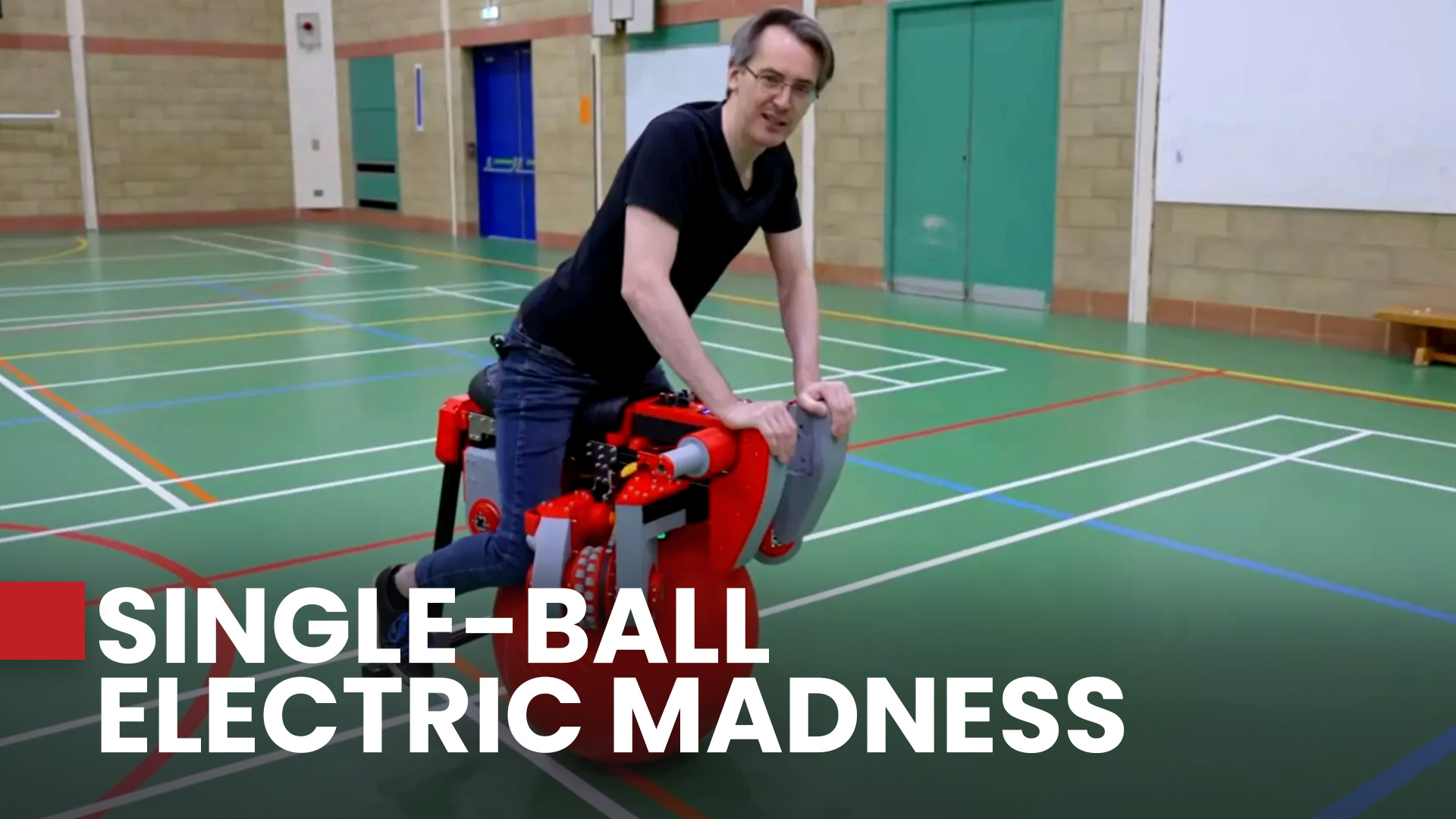 Inventor builds one-wheel electric bike