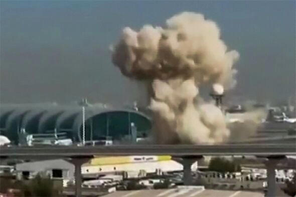 Terrifying moment Dubai airport rocked by massive explosion as planes ...