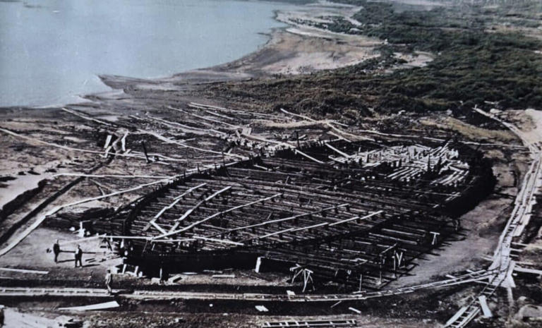 Ancient Roman ships pulled from a lake after 2,000 years vanished again ...
