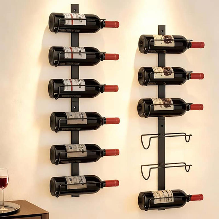 I used a wine rack for purse storage, and it was so cute