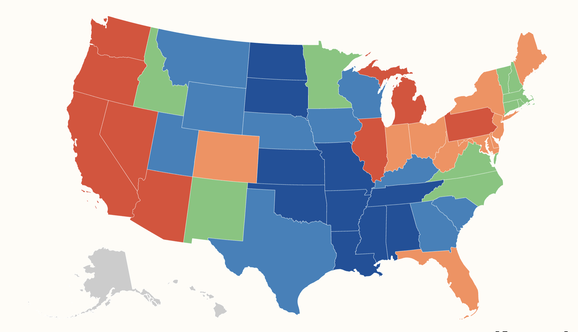 Map shows states hit hardest by gas price surge amid Iran war