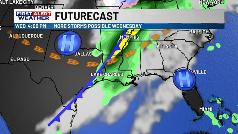 First alert forecast: Showers and storms remain possible at times Sunday
