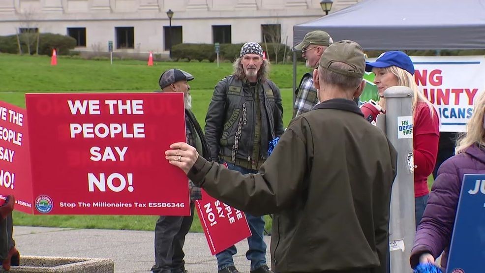 Rally at state Capitol targets millionaires tax as House vote looms