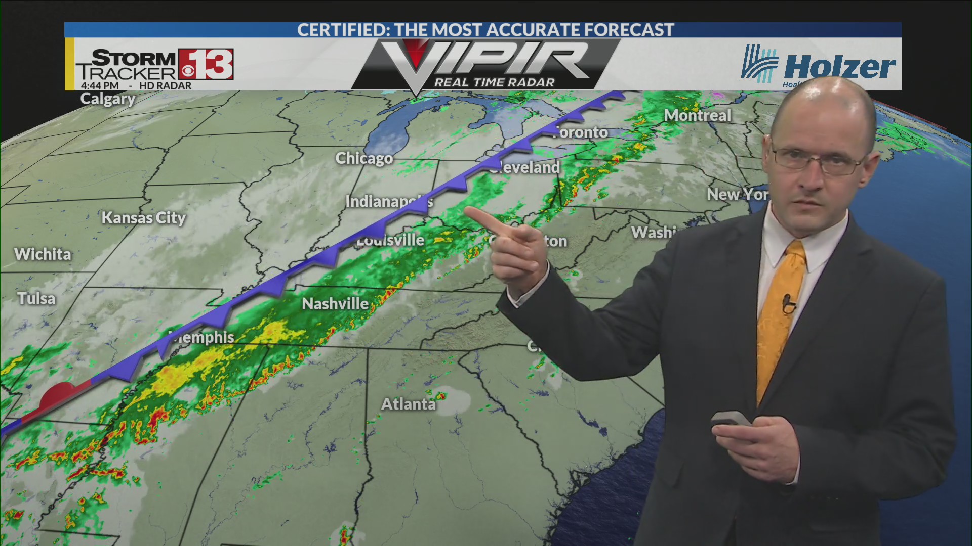 Showers through Sunday morning then sunny and cooler weather returns