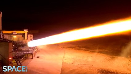 SpaceX's raptor engine during a 15 degree gimbal test fire