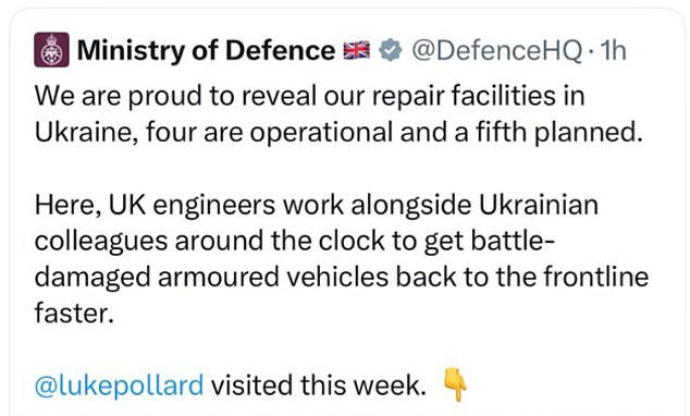 Labour blunder as MoD posts video of secret facility in Ukraine ...