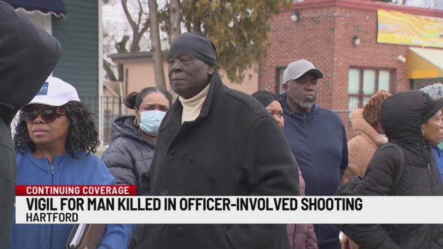 Community holds vigil for man shot by Hartford police