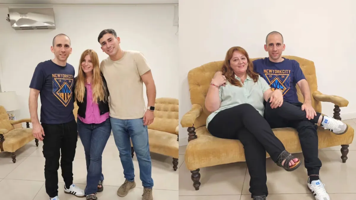 Kevin Gallo publicó fotos de la familia junto al gendarme. (Fotos: Instagram @kevingallo_ok)