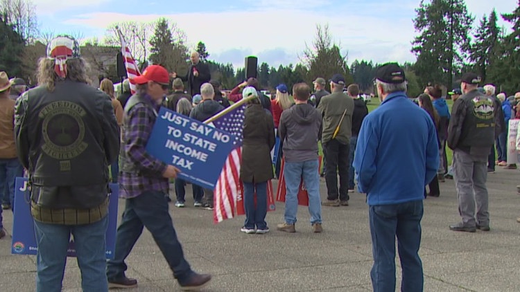 Hundreds rally against millionaires tax and Democrat-backed legislation ...