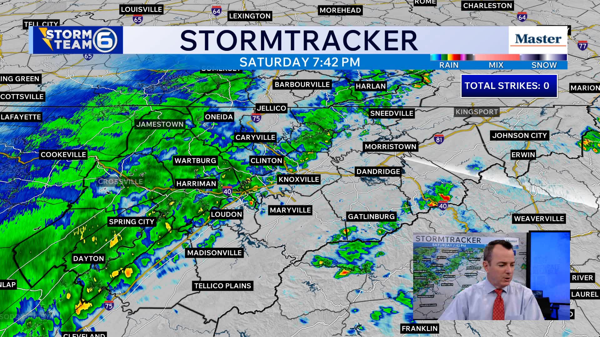 Rain and a few rumbles overight