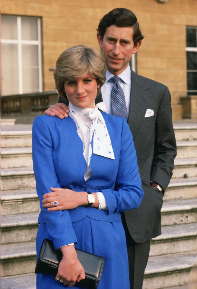 Lady Diana Spencer and Prince Charles announcing their engagement Credit: Tim Graham Photo Library via Getty Images