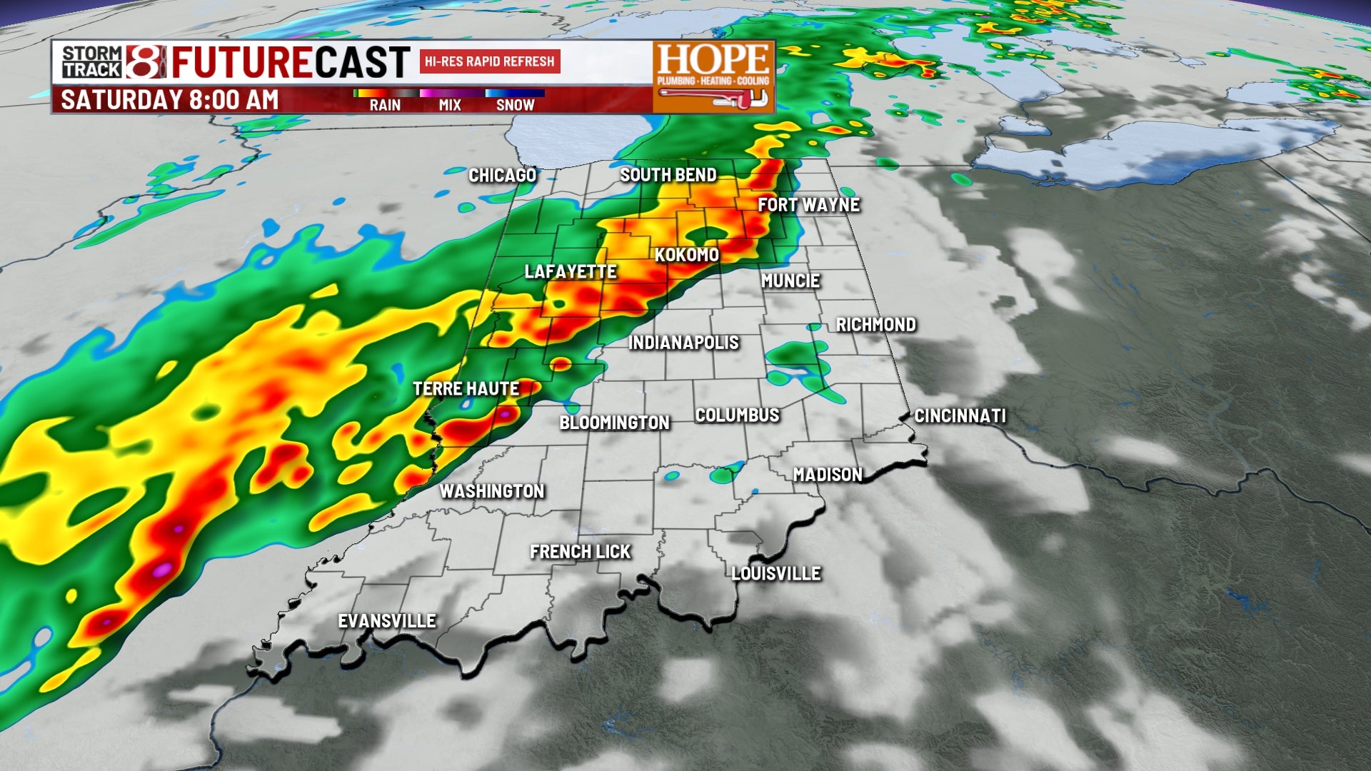 Line of showers and storms crosses central Indiana this morning | Mar ...