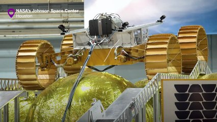NASA VIPER moon rover prototype rolls down ramp in tests on Earth