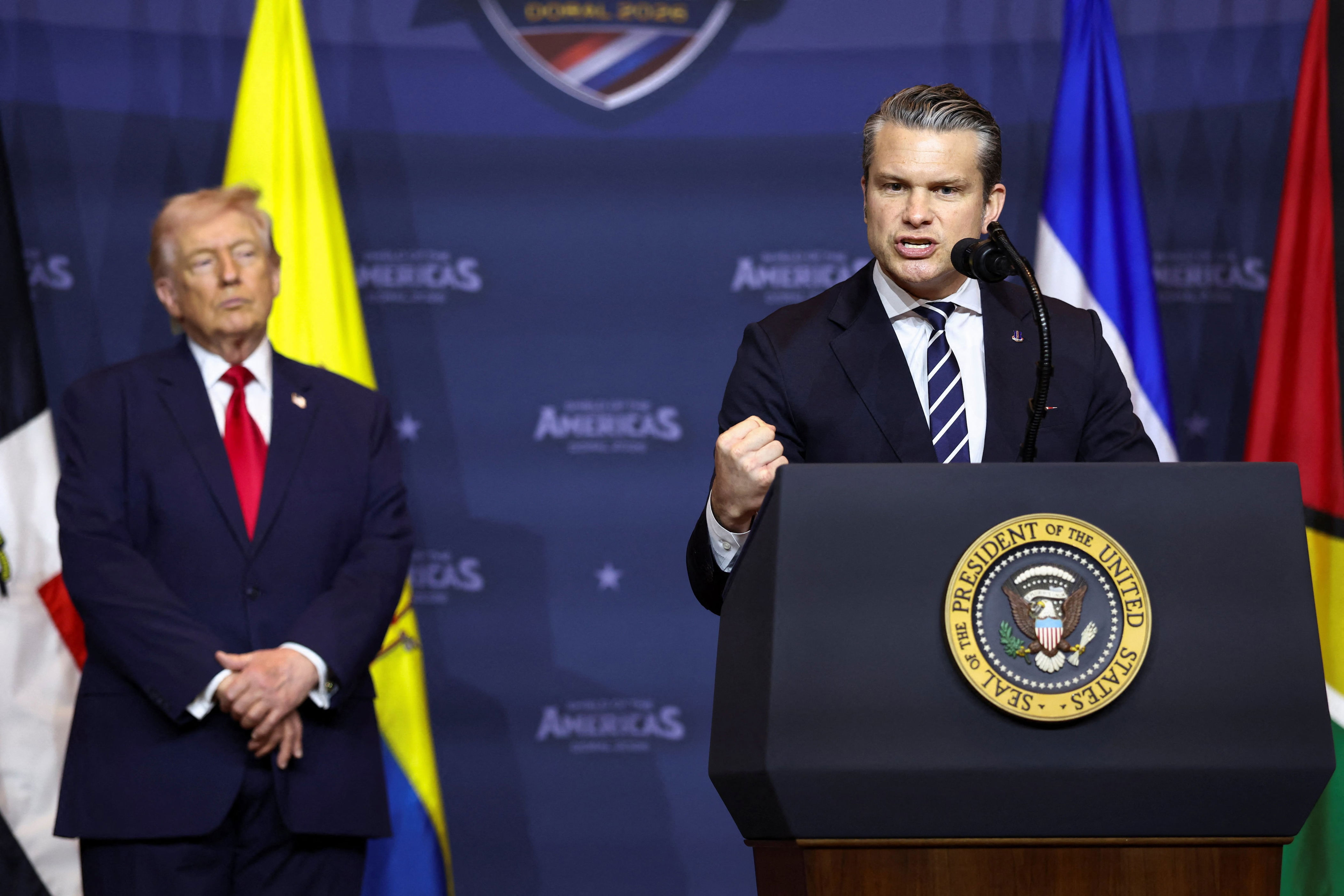 Pentagon Pete pathetically panders to Trump at suck-up summit