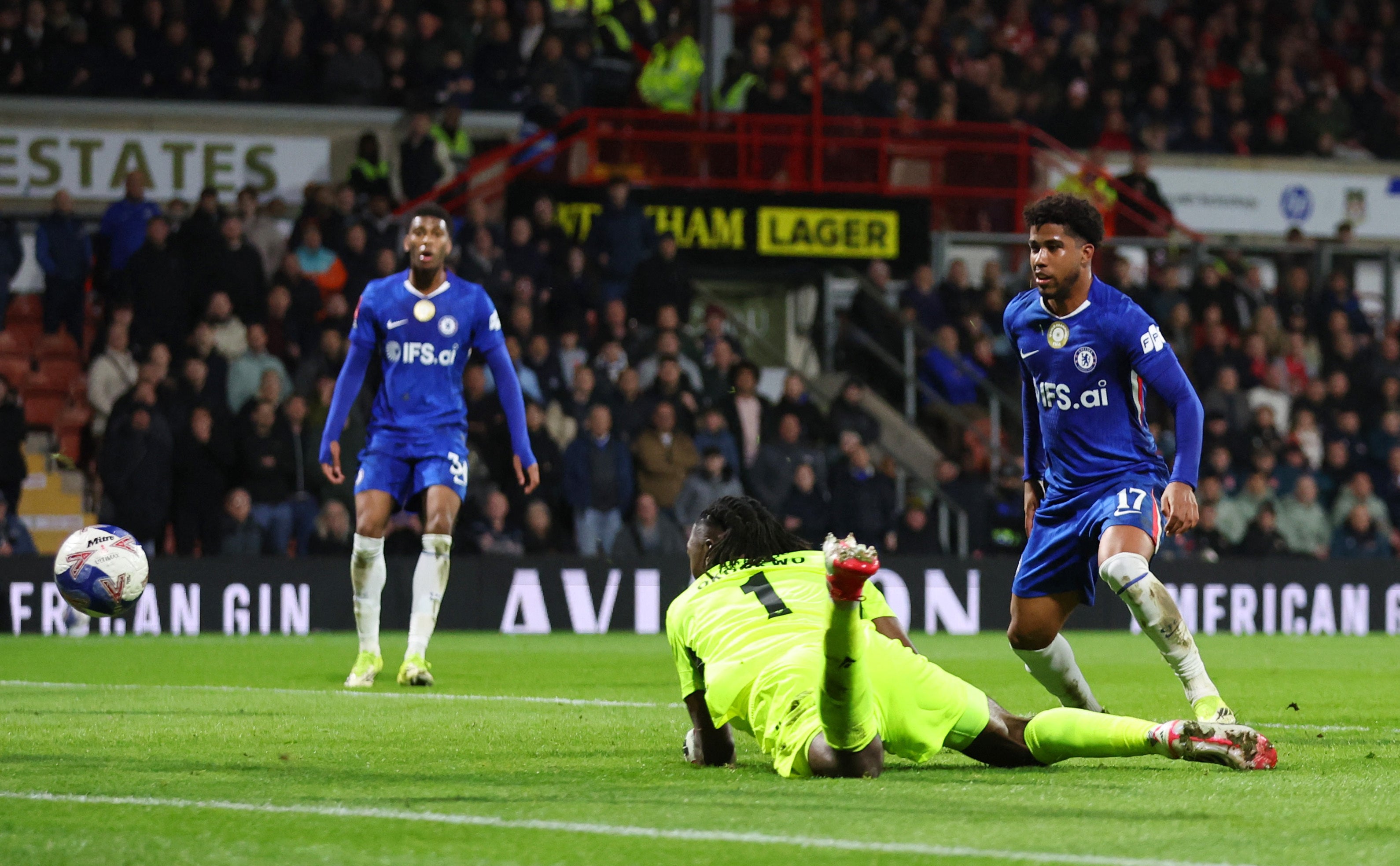 Chelsea equalised just before half-time with a huge stroke of luck (Action Images via Reuters)