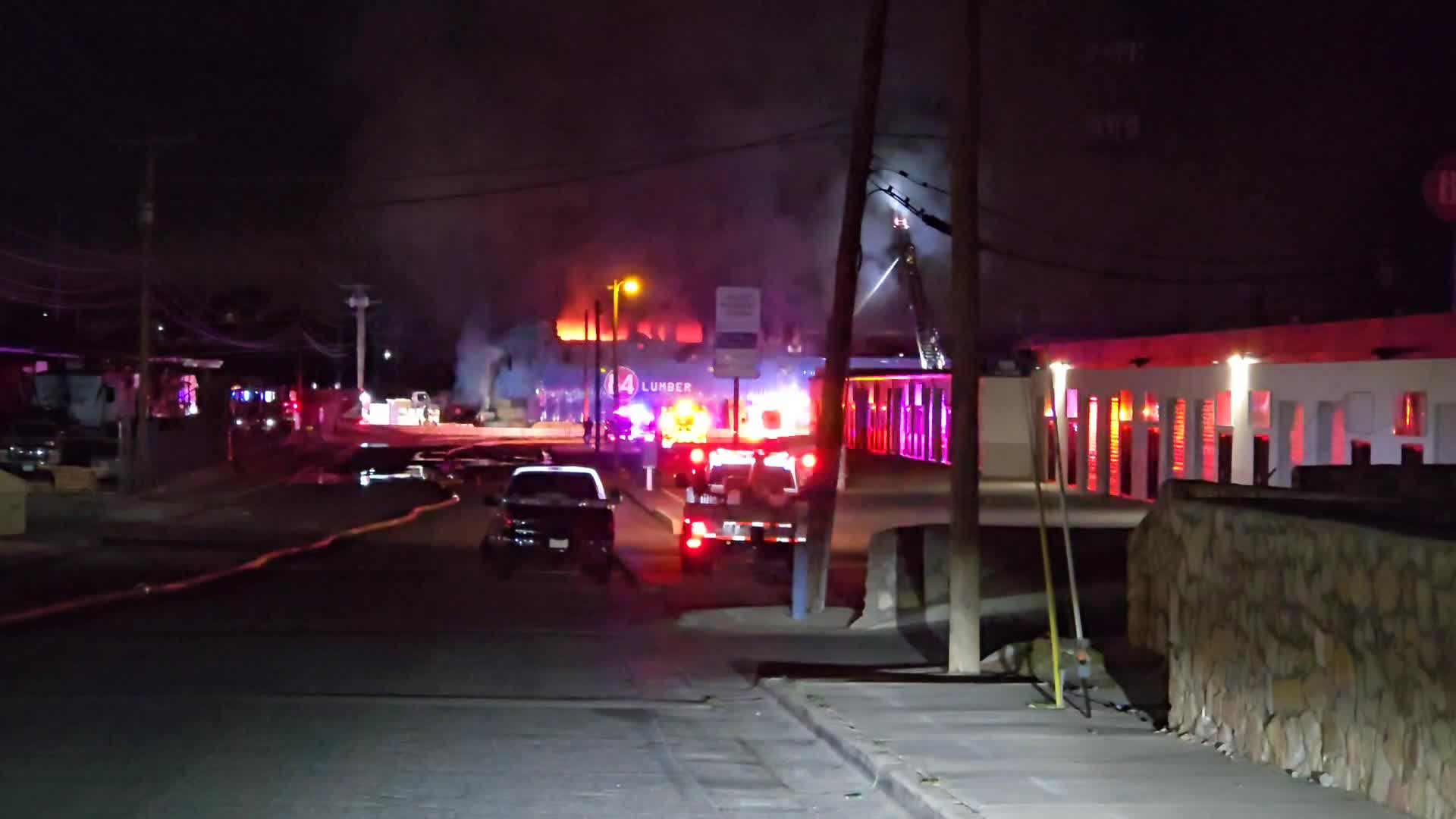 Fire crews put out fire at lumber yard