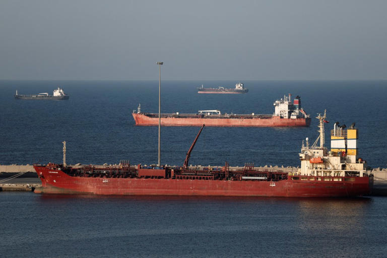 Drone strike torches oil tanker in Strait of Hormuz as Iran’s blockade ...