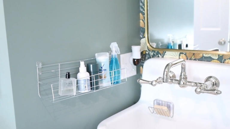 Turn a Dollar Tree cooling rack into a storage solution to stay organized