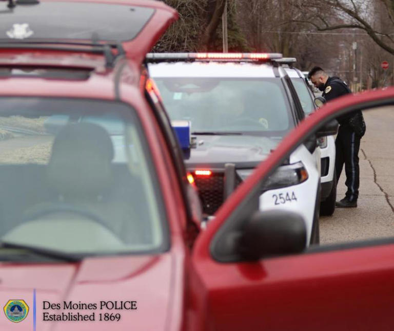 Theft suspect arrested after brief pursuit, standoff in Des Moines