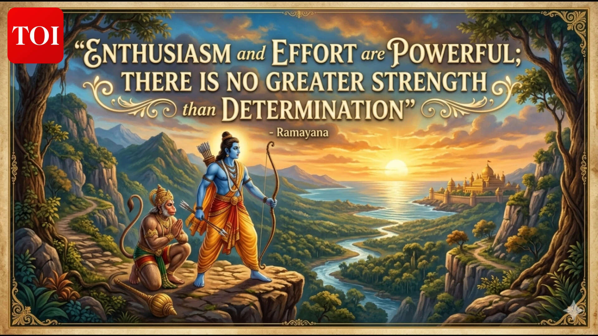 Quote of the day from Ramayana: "Enthusiasm and effort are powerful ...