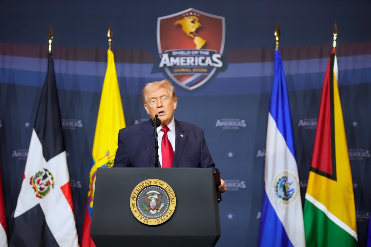 Trump says 'Cuba's at the end of the line' at Shield of the Americas summit