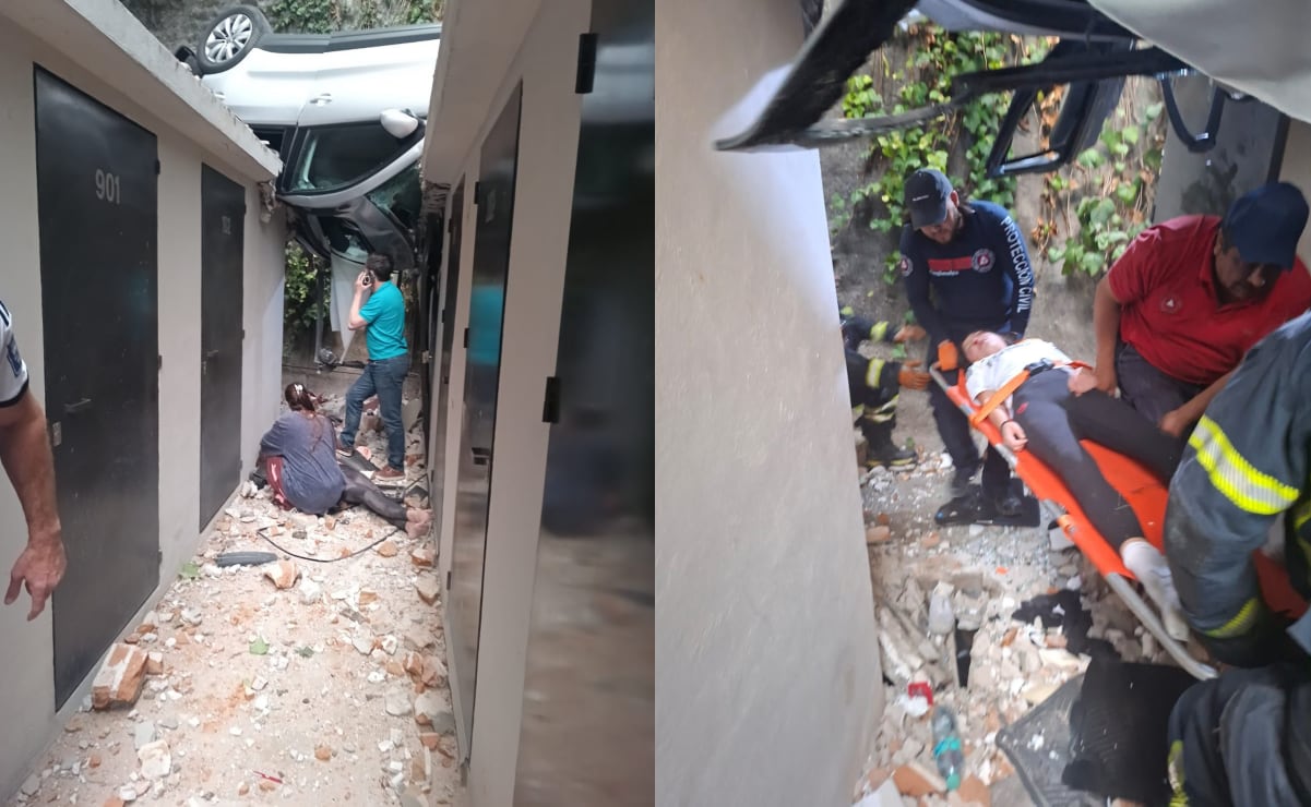 Automóvil cae desde el sexto nivel de un edificio en alcaldía ...