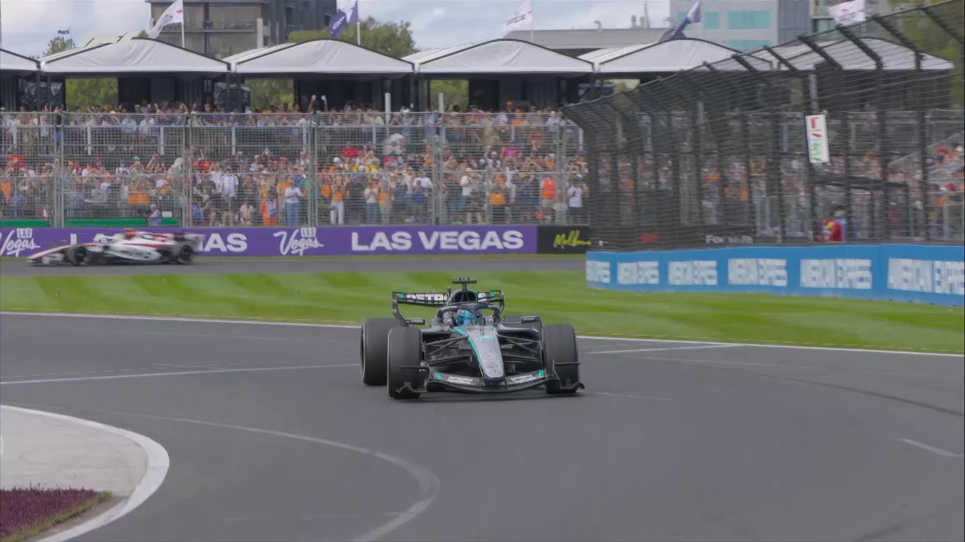 Moment: Mercedes' Russell emerges from early chaos to win Australian ...
