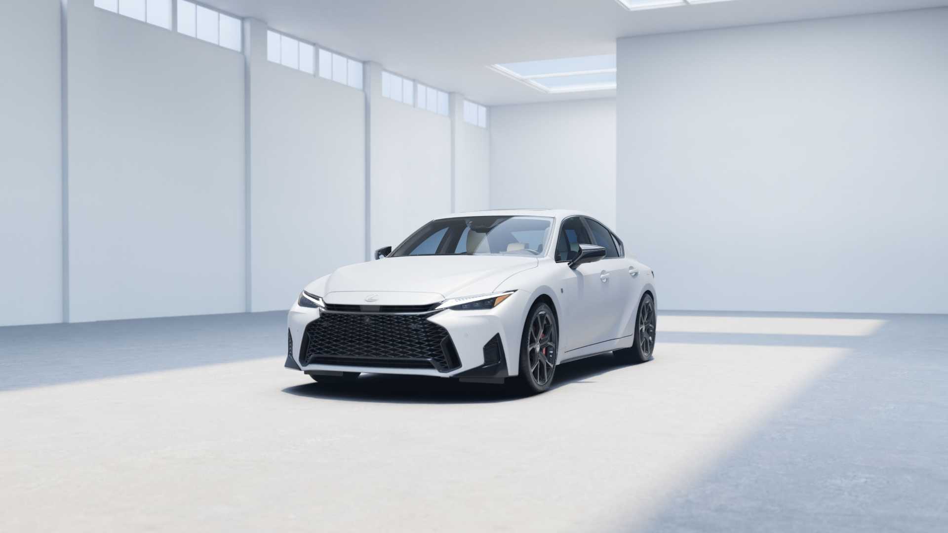 Front 3/4 shot of a 2026 Lexus IS 350