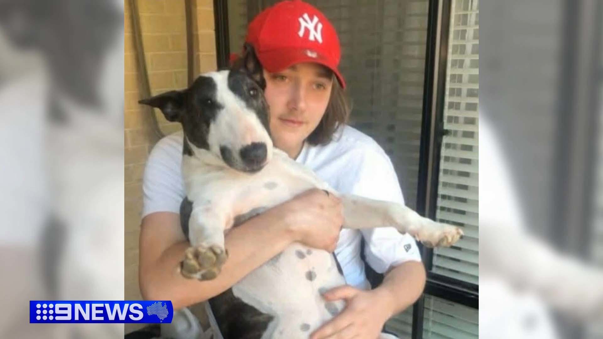 Aidan Becker, 22, was allegedly stabbed to death after intervening to help a 14-year-old who was being robbed by four teenagers.