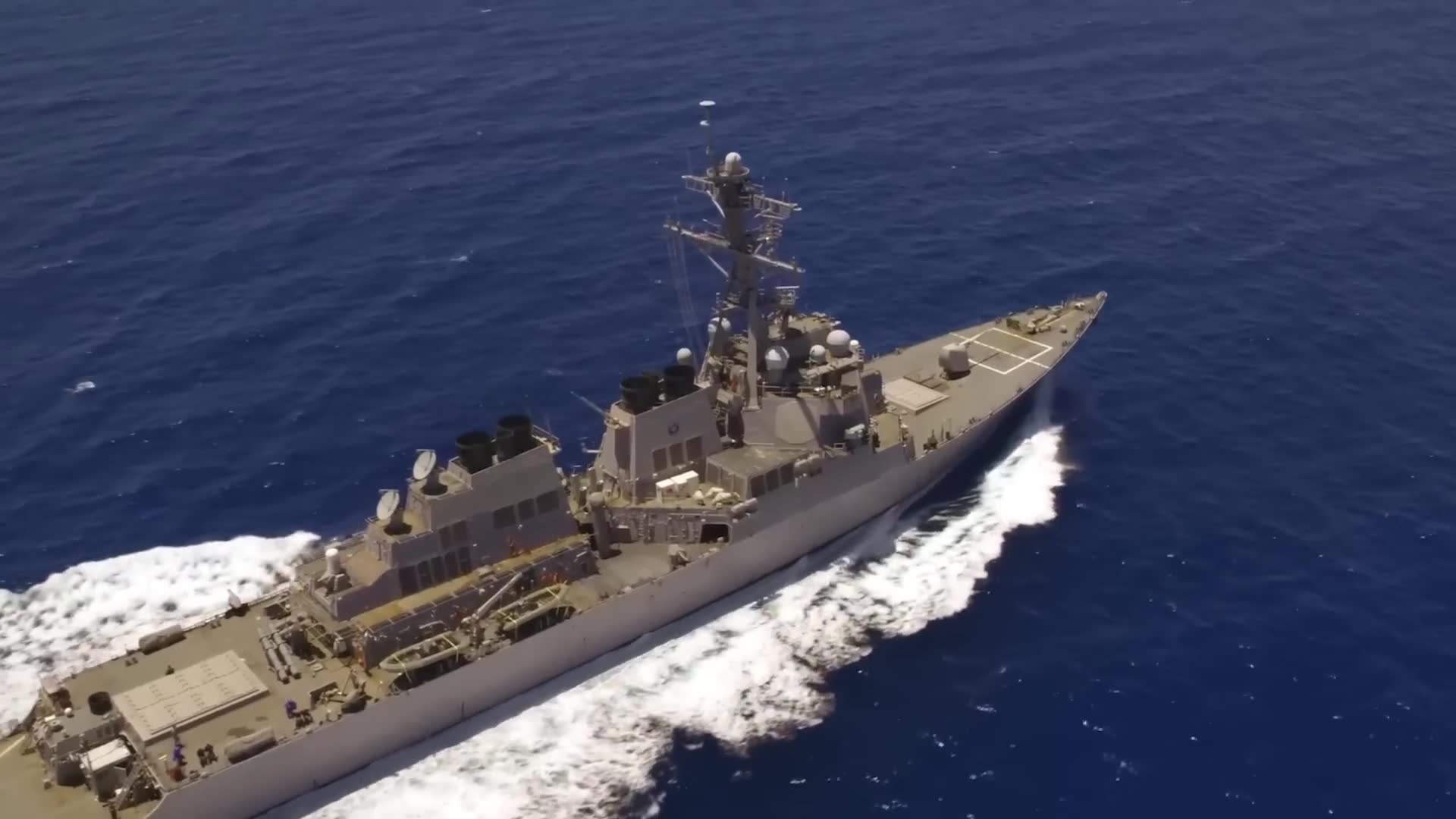 Dangerous jet intercept near destroyer operations