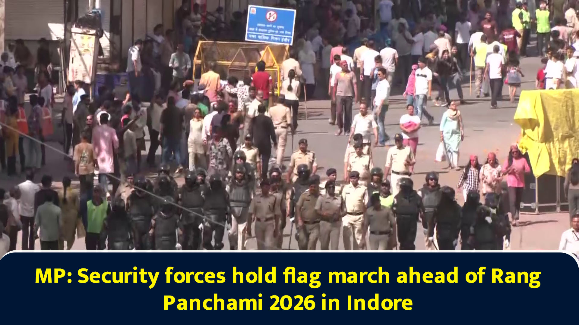 MP: Security forces hold flag march ahead of Rang Panchami 2026 in Indore