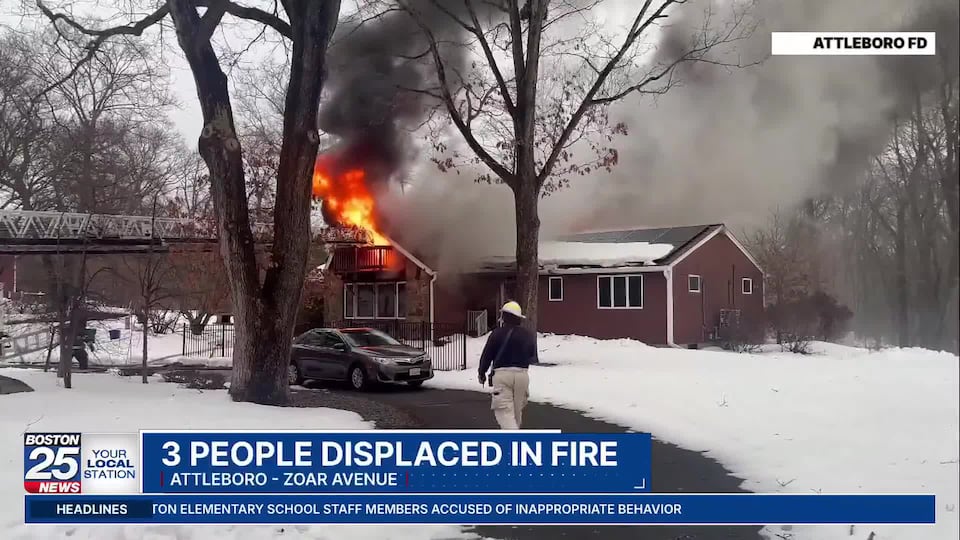 Three residents displaced following two-alarm fire at Attleboro home