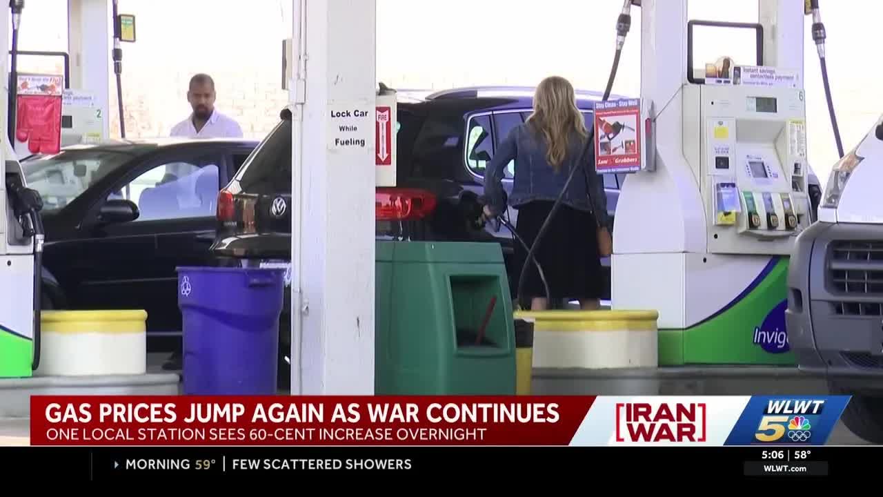 Cincinnati gas prices soar amid Iran war concerns
