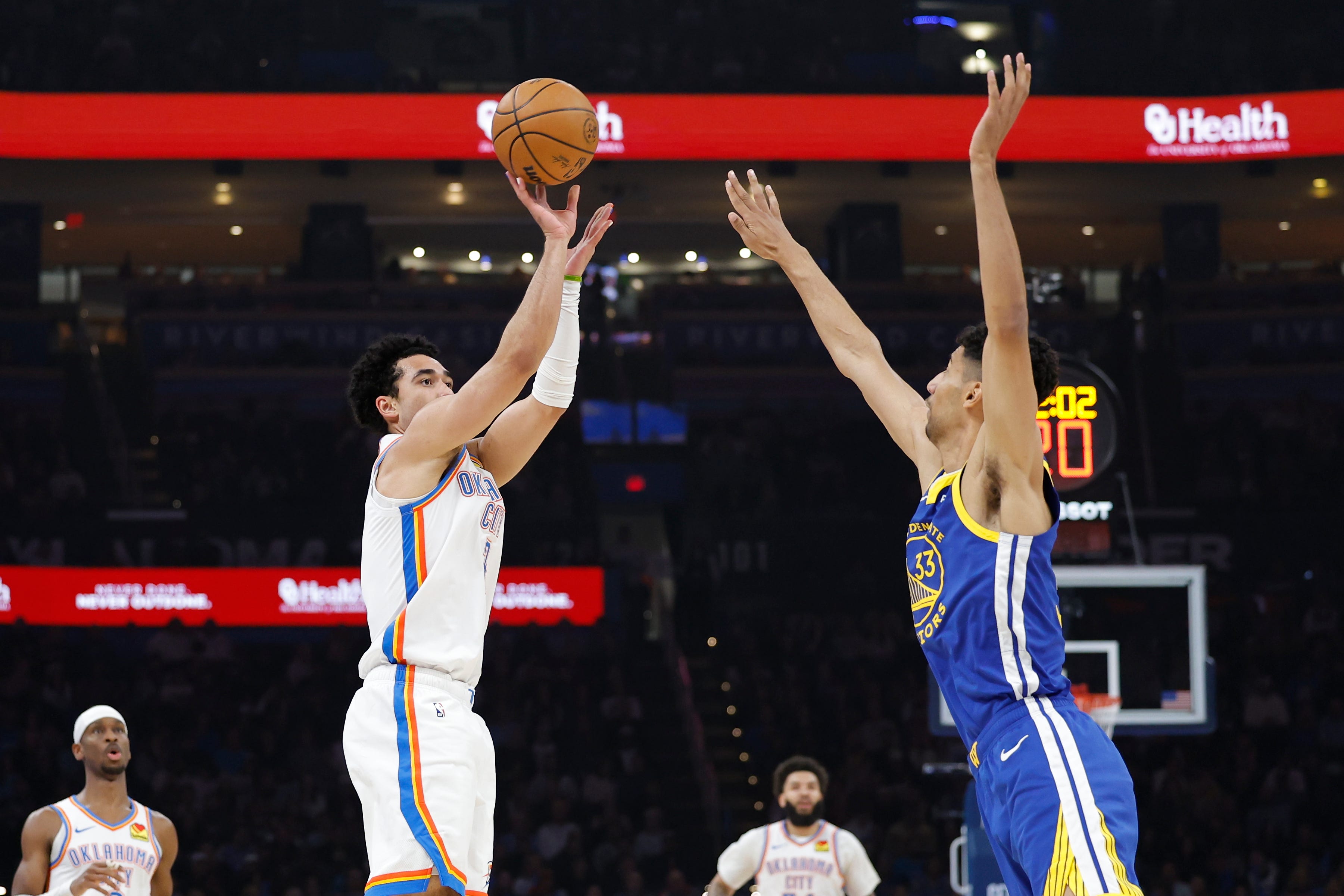 OKC Thunder happy to see Malevy Leons succeed on Warriors