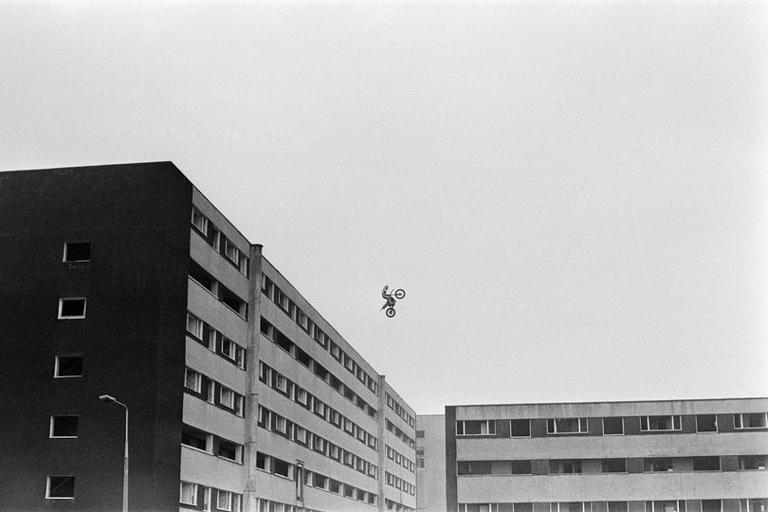 In 1985 a Liverpool man drove his motorbike off an abandoned high rise ...