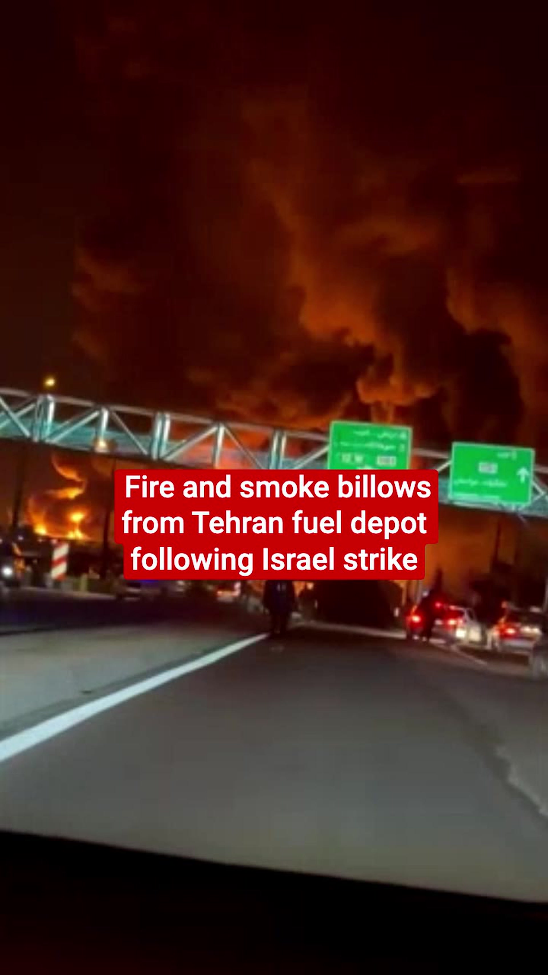Huge fire and heavy smoke billows from Tehran fuel depot following ...