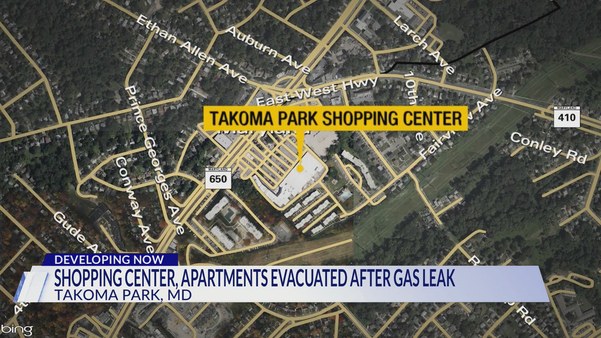 Washington Gas investigates gas leak at Takoma Park Shopping Center