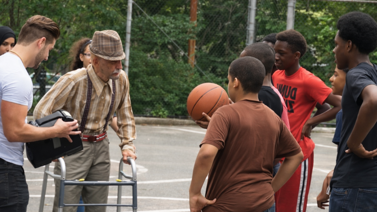 Grandpa surprises people with a rap performance