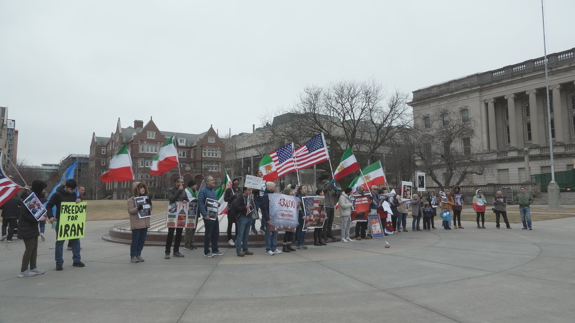 Divided rallies continue in Madison for second week over US military ...
