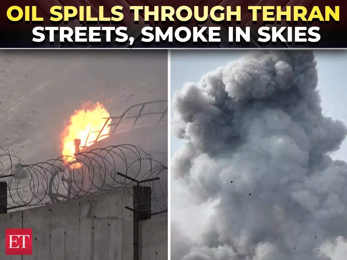 Israel strikes Iran's oil facility in air assault: Black smoke engulfs ...