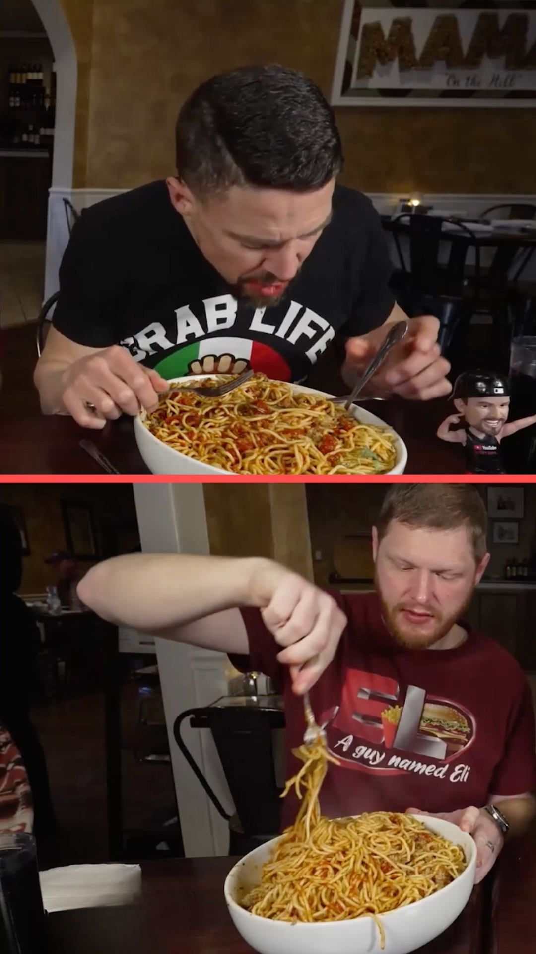 A mountain of pasta... and I’m going in