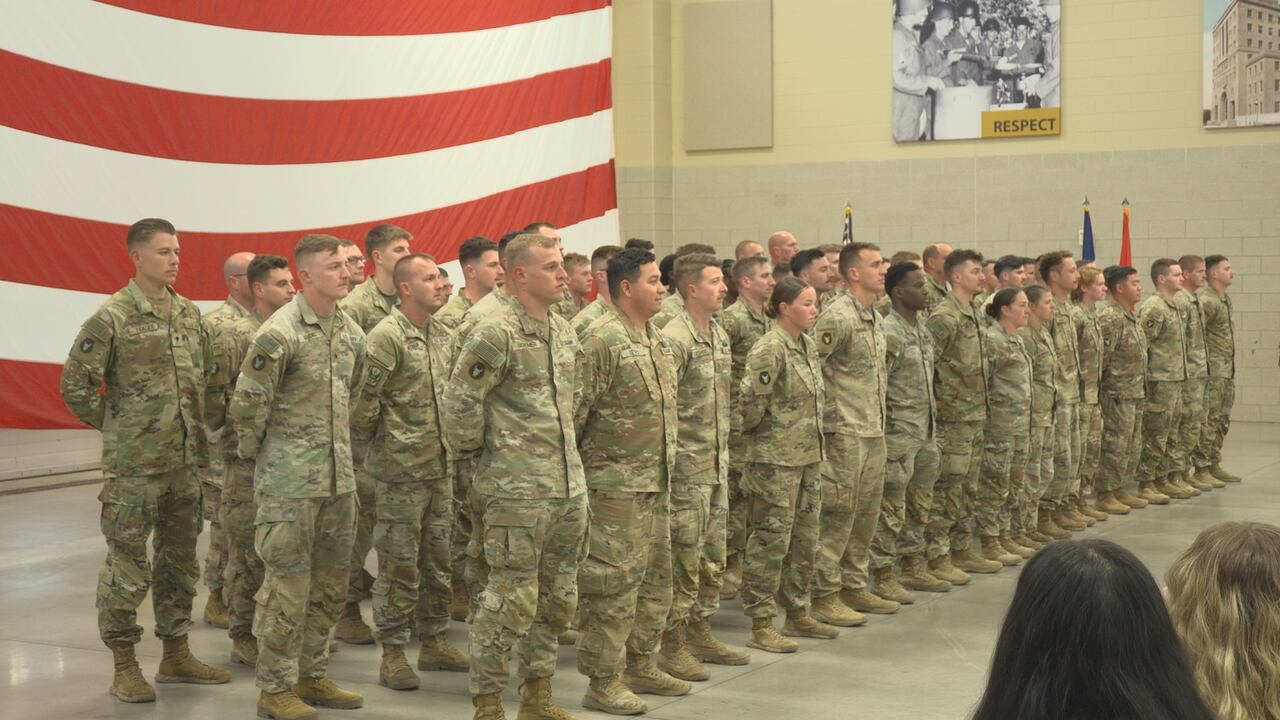 Iowa National Guard soldiers return home