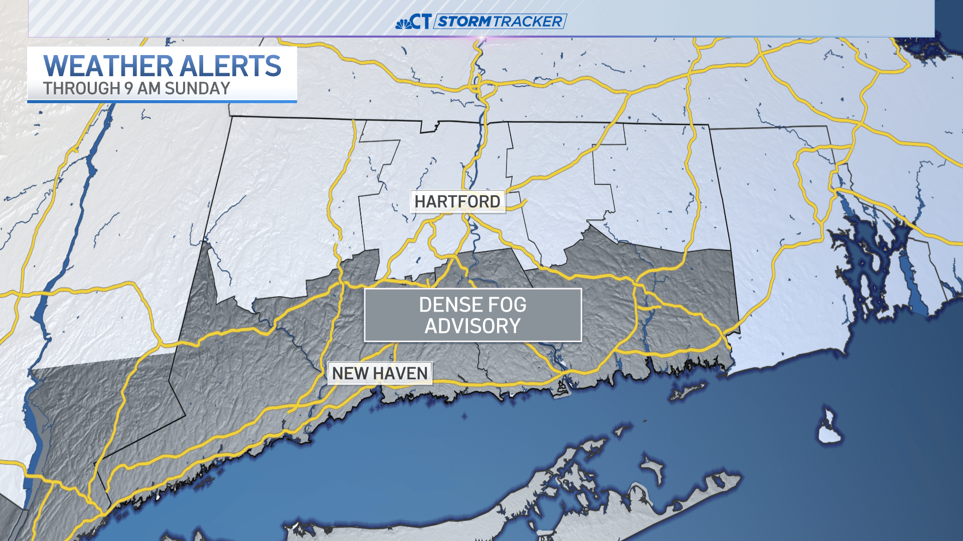 Foggy start to a cloudy Sunday with highs in the 50s