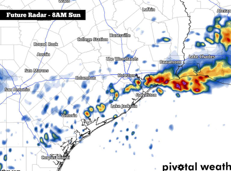 Scattered storms likely across Southeast Texas Sunday. Here's when ...