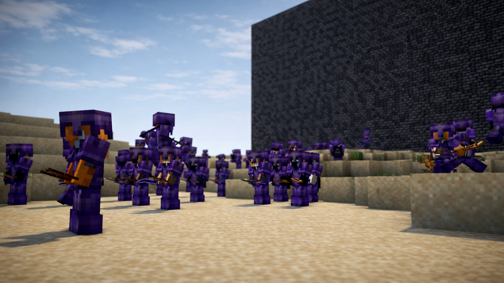 Minecraft crystal PVP battle against one hundred players