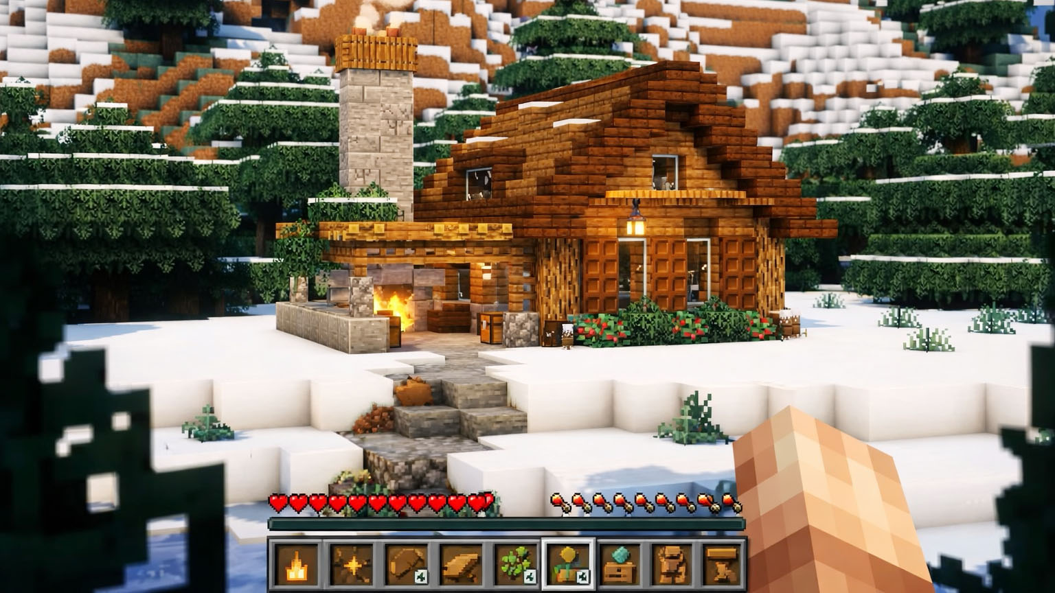 Cozy spruce cabin that improves Minecraft survival base