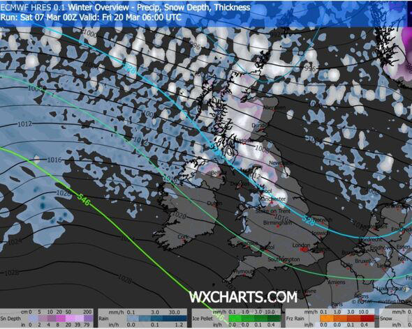 UK snow maps show giant 597-mile blizzard to bury 11 cities - full list