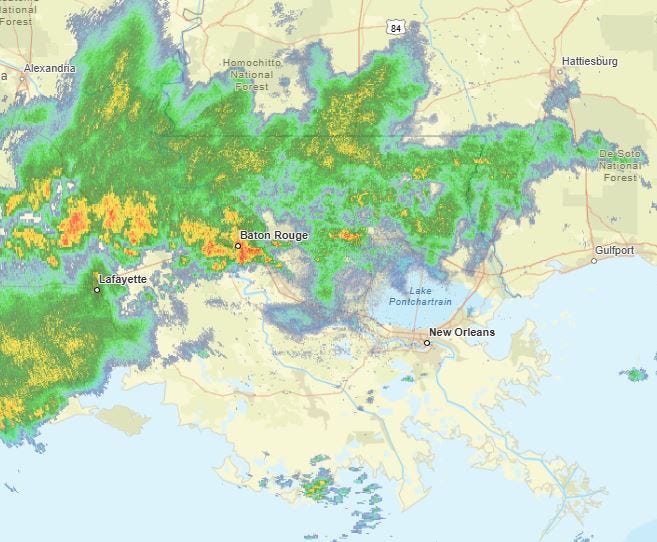 Rain, storms return to New Orleans metro late Sunday